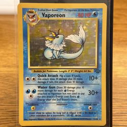 1999 Pokmon Vaporeon Holo Jungle for Sale in Kyle, TX - OfferUp