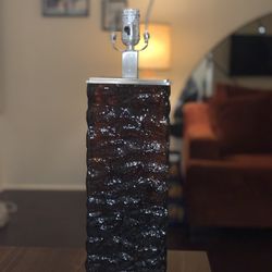 Vintage Glass and Steel Lamp.