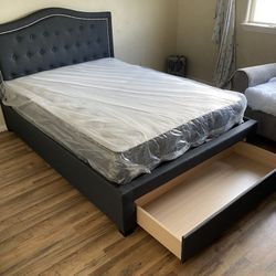 Full Size Bed Frame W/ Mattress