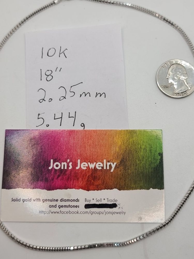 10k White Gold Chain