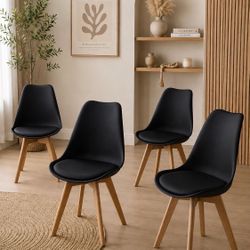 Set Of 4 Modern Dining Chairs — NEW And Assembled