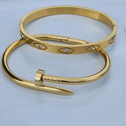 Fashion Bracelets Stainless Steel 18K Gold Plated 