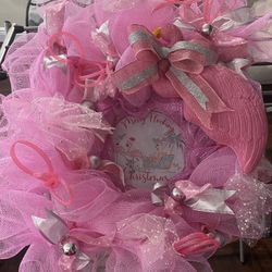 Flamingo Christmas Wreath