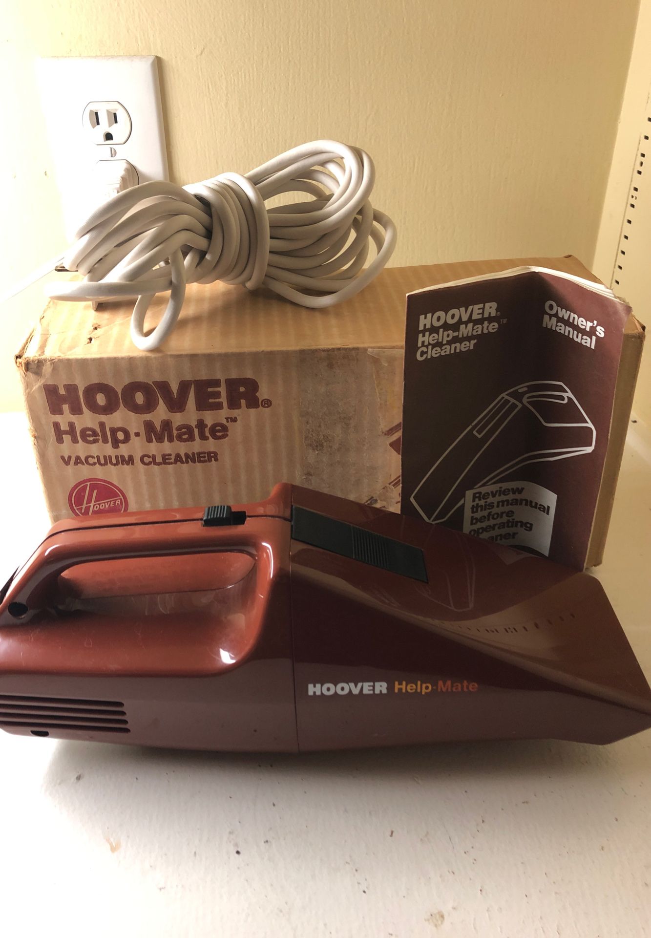 Vintage Hoover S1059 Help Mate Handheld Car Detail Vacuum Cleaner made in USA