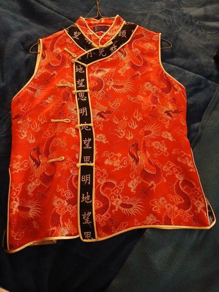 Women's Oriental Vest Shirt Size XL