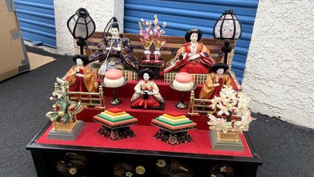 Japanese Hina Matsuri Doll Display Set