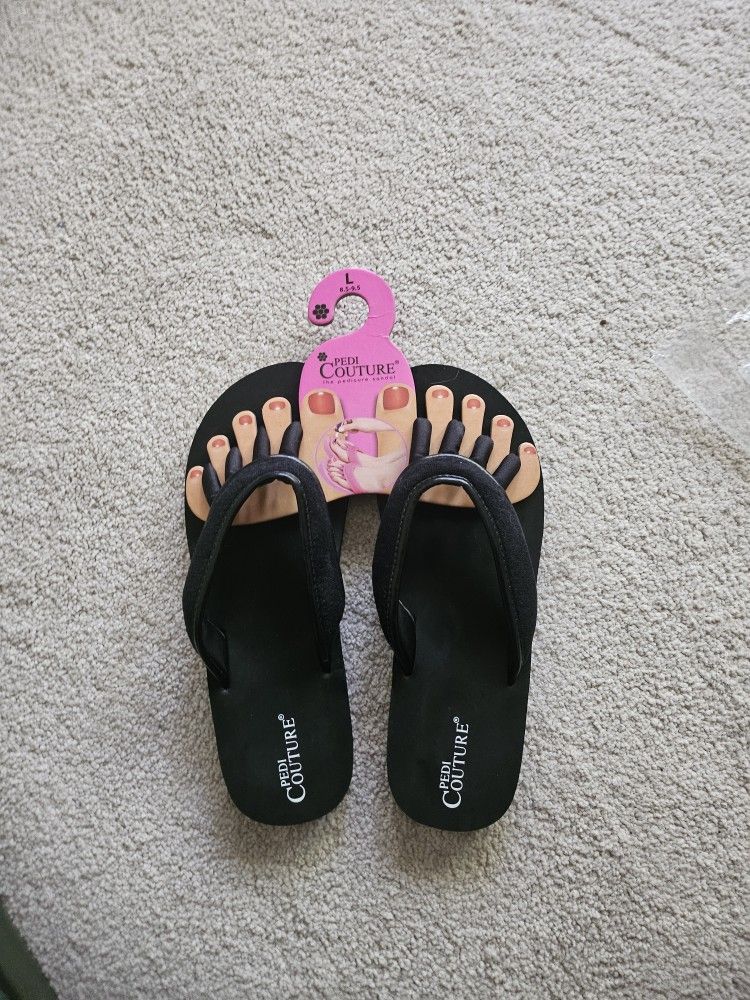Pedi Couture Toe Separator Sandals Pedicure Women Size Large (8.5-9.5)
