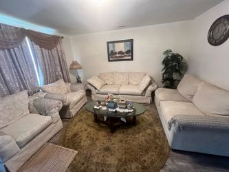 Elegant Living Room Set – Sofa, Loveseat & Chair