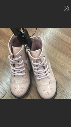 NWT pink cat boots size 10