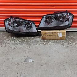 FOR 2008-2014 DODGE AVENGER OE STYLE SMOKED LENS CLEAR CORNER HEADLIGHT HEAD LAMP