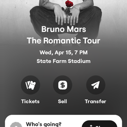 Price reduced Bruno Mars tickets