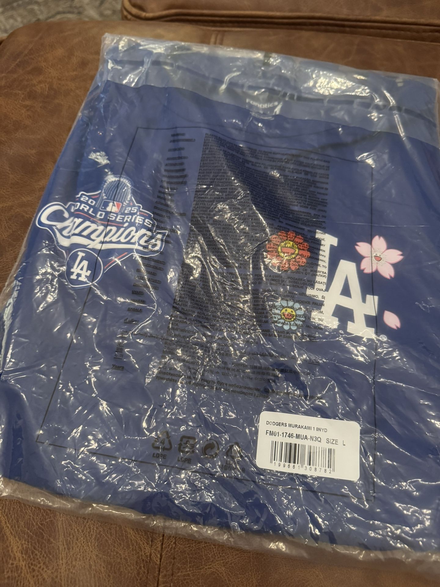 Fanatics x Takashi Murakami x Los Angeles Dodgers World Series 2025 Champs T-Shirt - Blue L