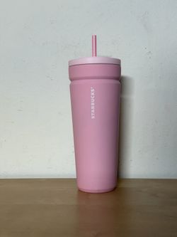 Starbucks Pink Travel Tumbler with Straw 24oz