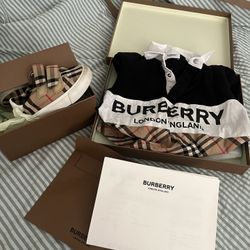 Burberry Toddler Shoes and Long Sleeve Polo