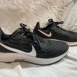 Nike Air Zoom Pegasus 36 Women's Running Shoe Black/ White-Thunder Grey Size 7.5