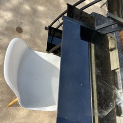 Glass computer desk