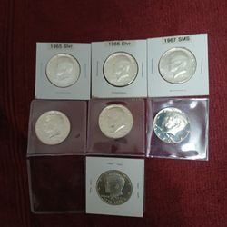 SILVER KENNEDY HALF DOLLARS