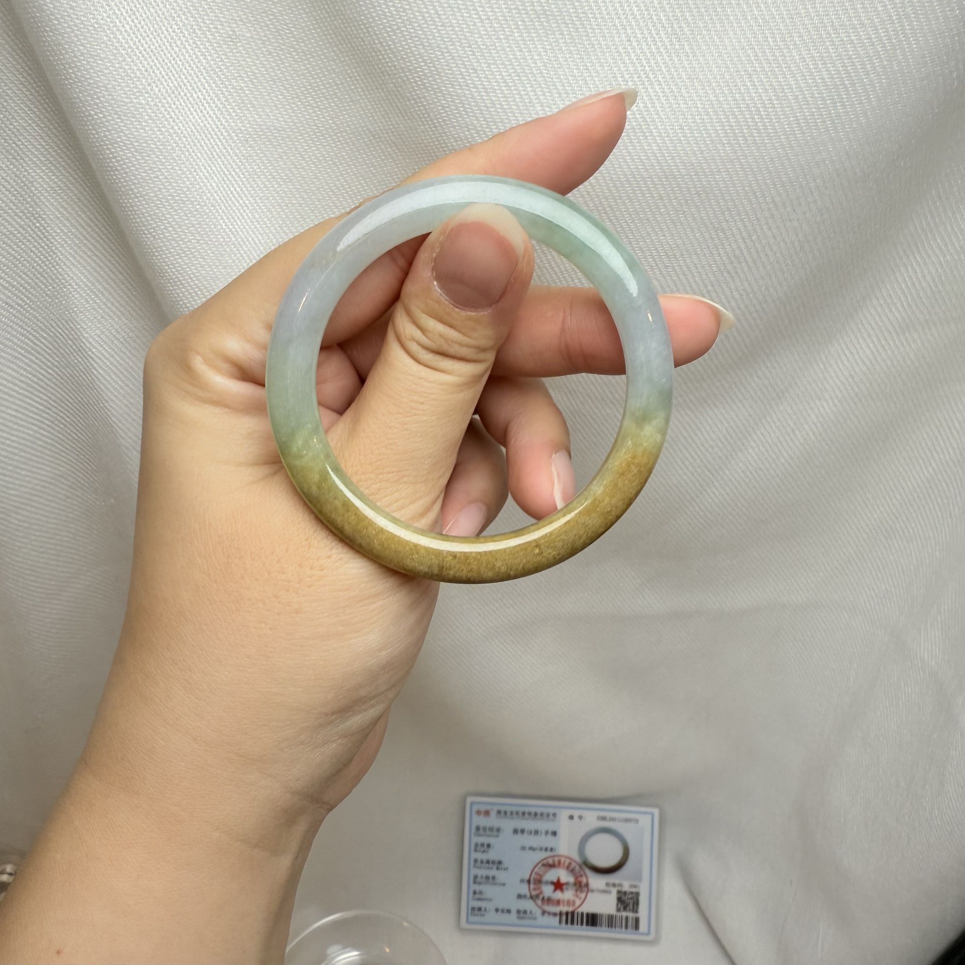 Natural Untreated Burma Jadeite Jade Bangle 50mm 