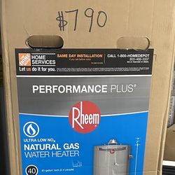 New Water Heater 40 Gallons