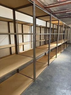 Industrial Racks 48 in W x 30 in D Used Heavy Duty Storage Shelving 4 Tier Delivery Available