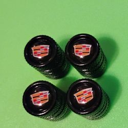 Cadillac Car tire valve Caps NEW 
