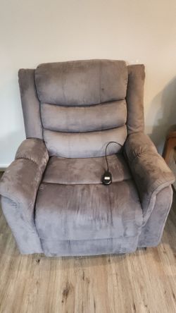 Gray Power Lift Recliner Chair