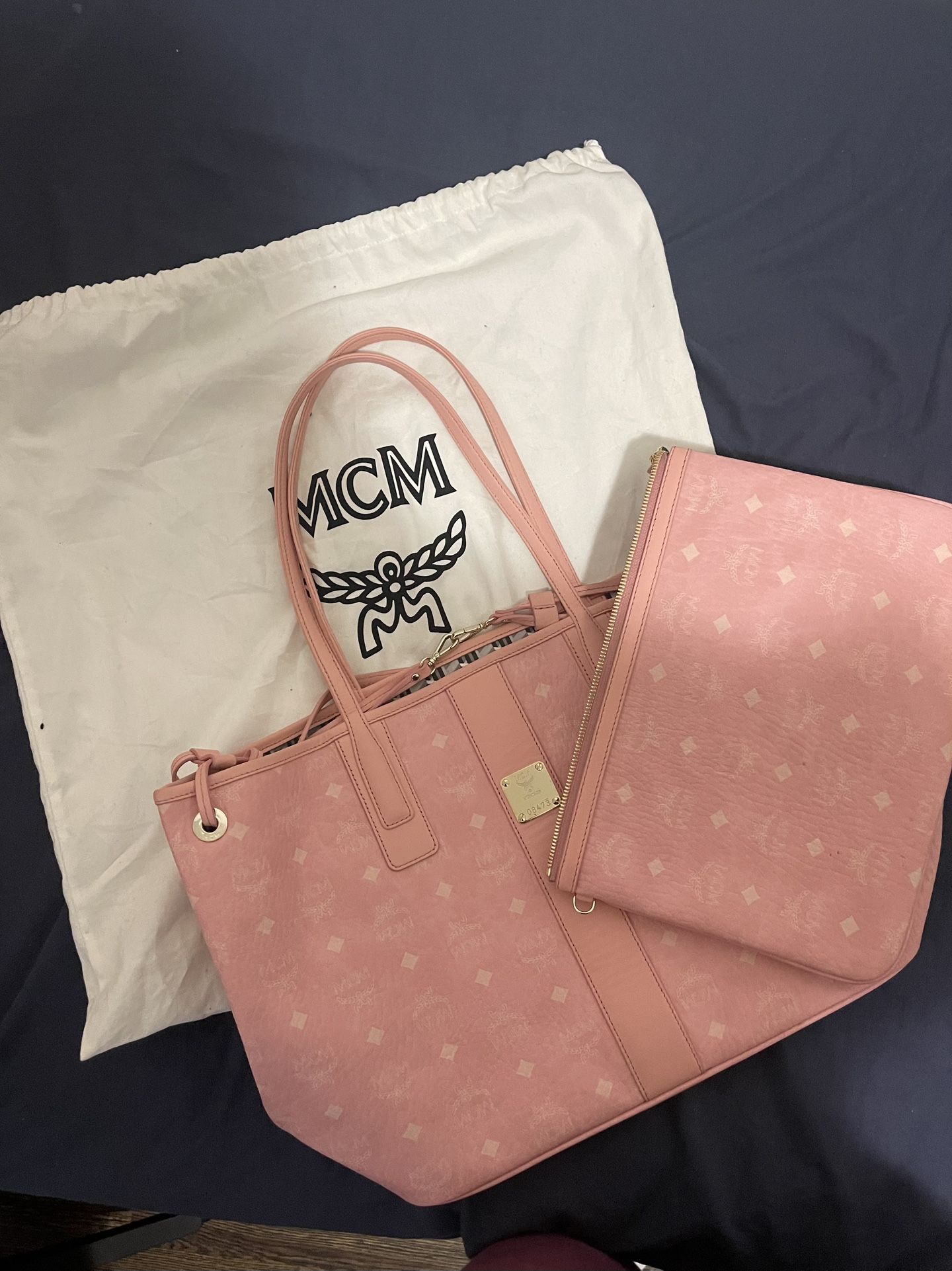 Large MCM Tote W/ Wristlet