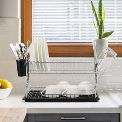 2-Tier Dish Drainer Rack   (GLOTOCH)