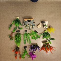 Aquarium Dercorations, Plants, Ship, Shelll