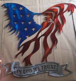 Metal Art Eagle In God We Trust