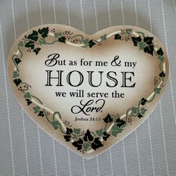 Decorative Painted Heart With Bible Verse 