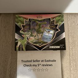 Pokemon TCG VIRIZION V Factory Sealed V Box Collection 4 Booster Packs