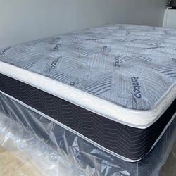 Full Euro Bamboo Orthopedic Pillow Top Mattress!!