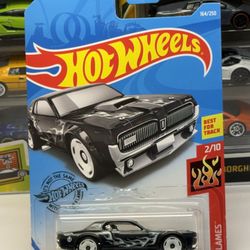 🇺🇸 HOT WHEELS 2017 - Black ‘68 Mercury Cougar HW FLAMES 164/250 - 1:64