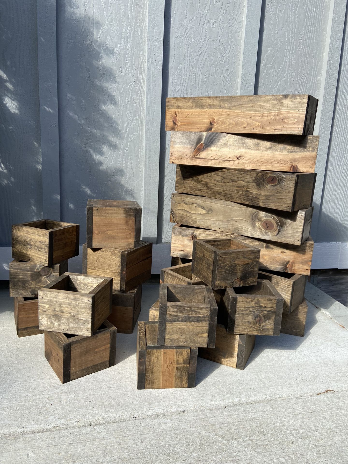 Custom Built Wood Boxes for wedding or event
