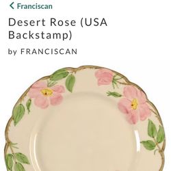 Vintage Franciscan Desert Rose Dinnerware 12  Sets/70 pieces. Mint Condition! Hallandale Beach Fl
