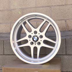 New Set 18 Inch BMW M Parallel Style Wheels 18x8 +13 18x9.5 +25 5x120 Silver Rims Set of 4