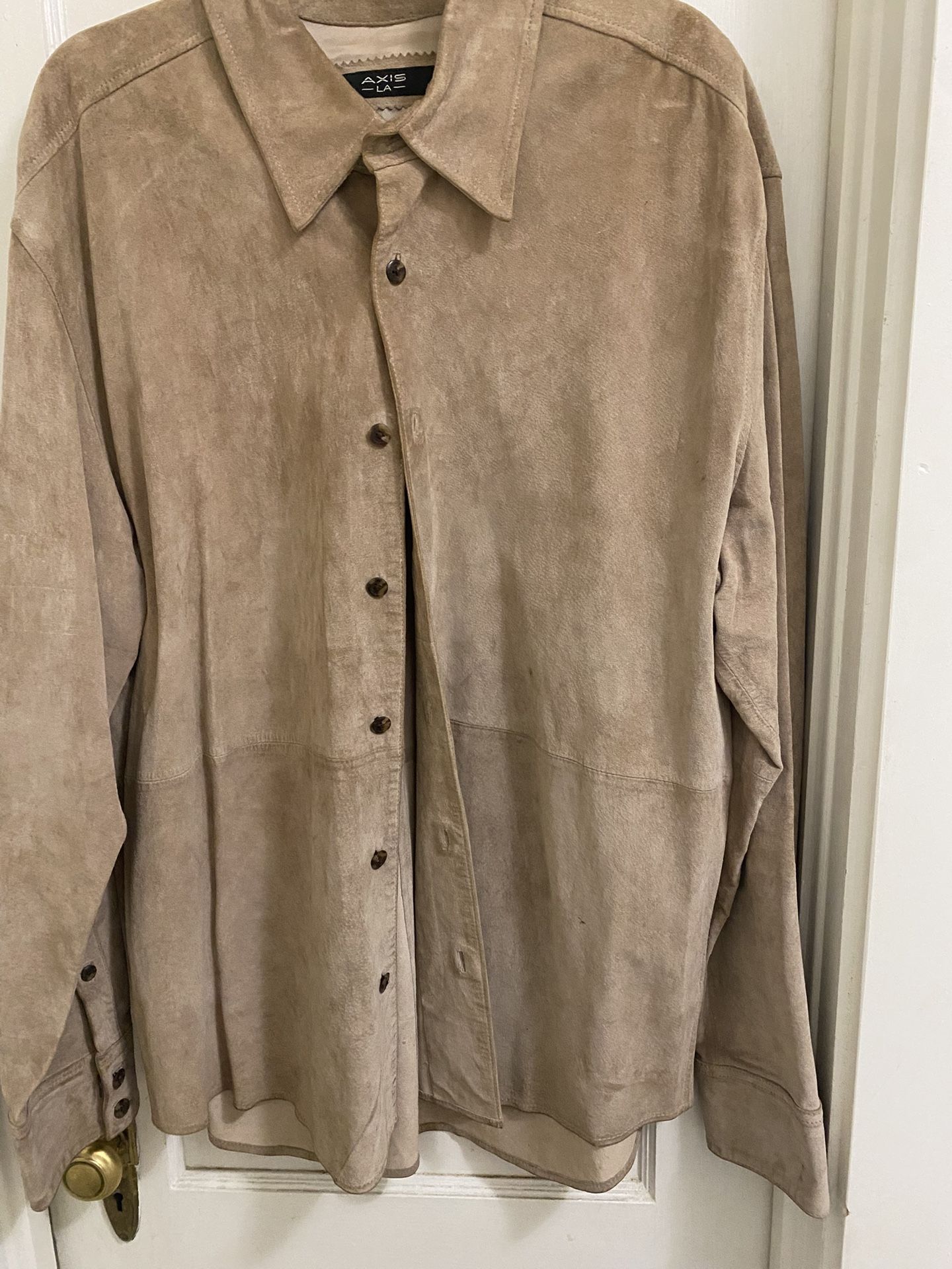 Axis LA Tan Suede Shirt Jacket