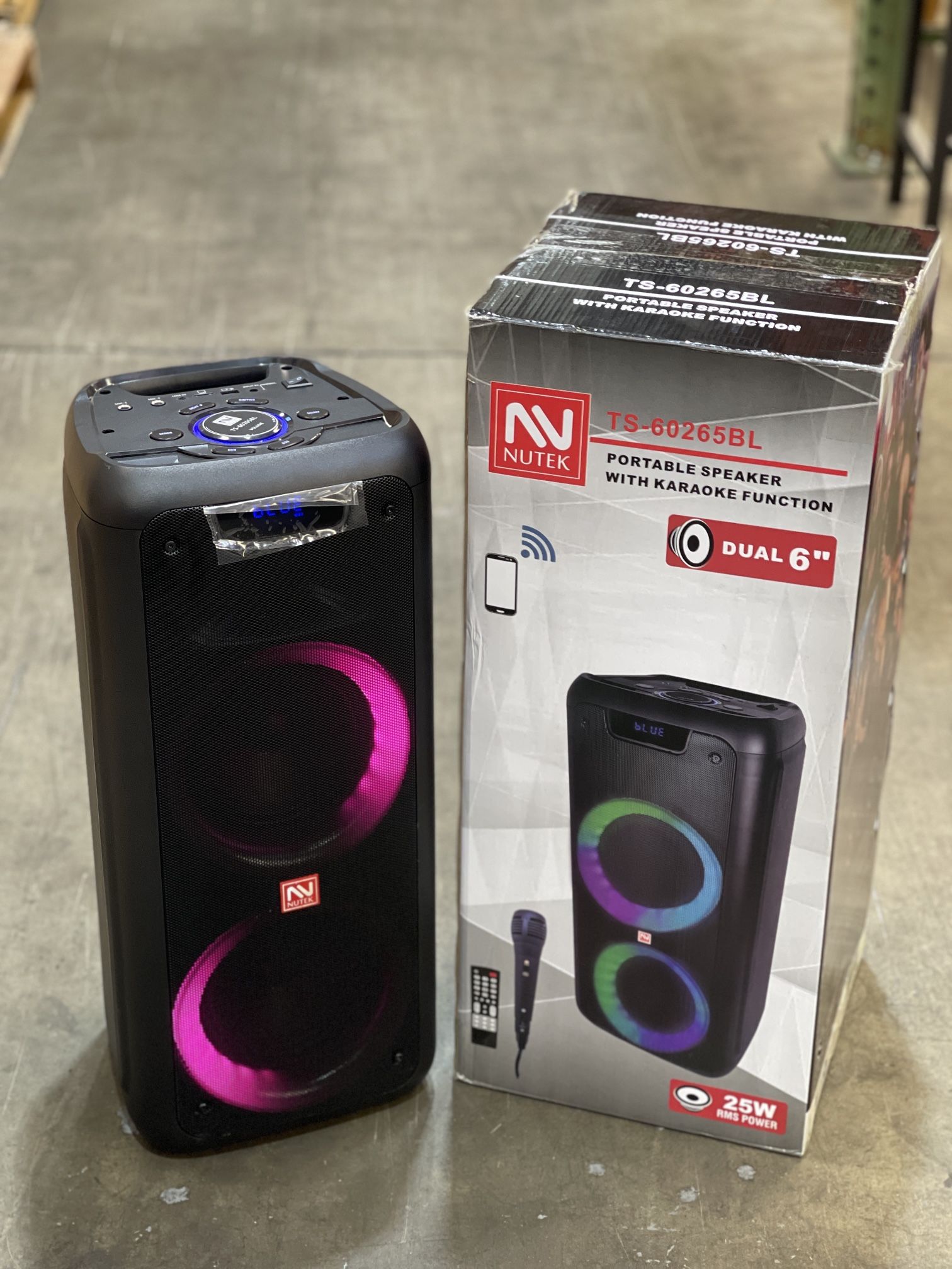 Nutek portable speaker store with karaoke function