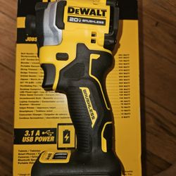 Dewalt DCF850B ATOMIC 20V MAX* 1/4 in. Brushless Cordless 3-Speed Impact Driver