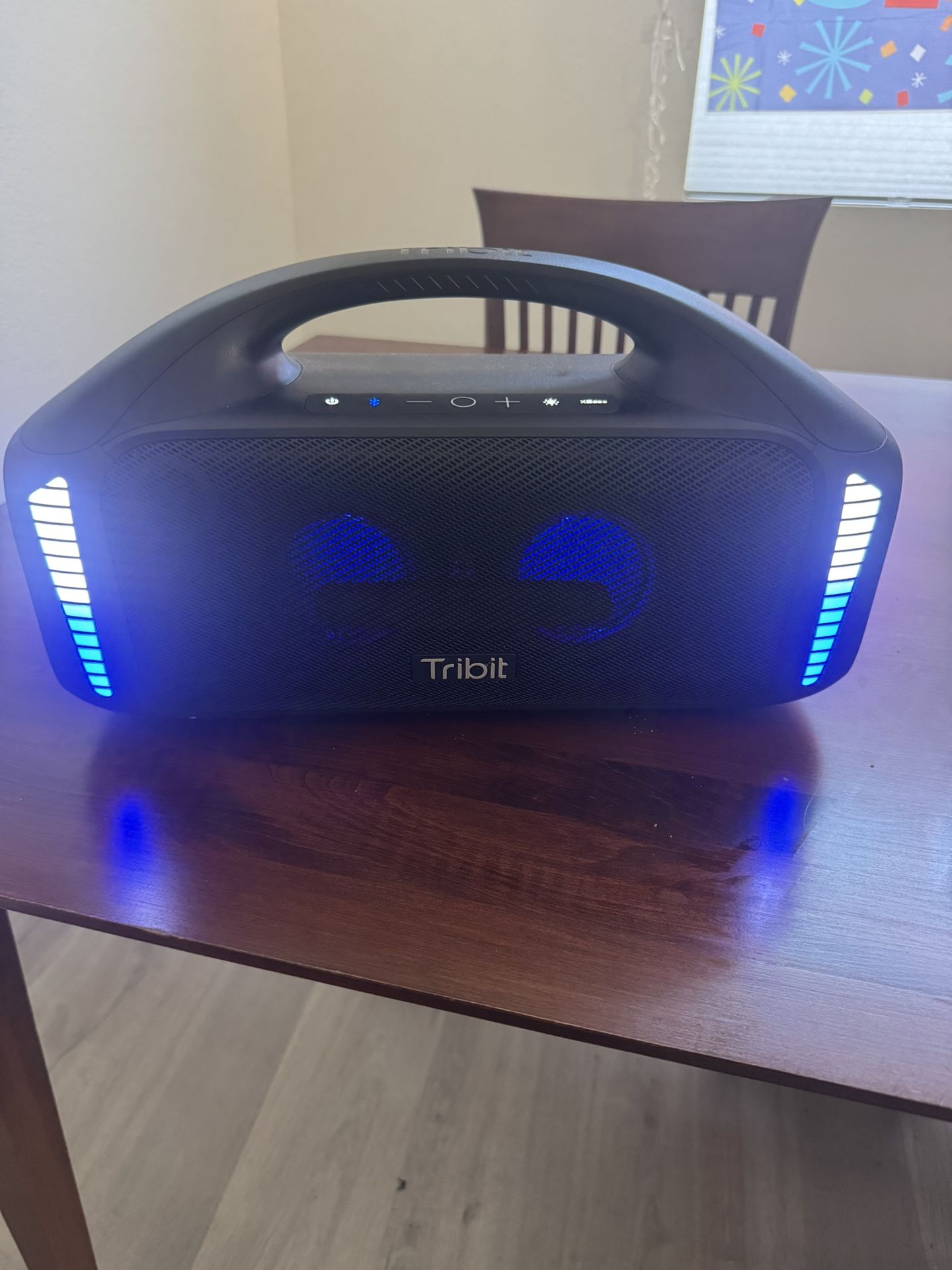 Tribit StormBox Blast Portable Speaker: 90W Loud Stereo Sound with XBass, IPX7 Waterproof Bluetooth Speaker with LED Light, Bluetooth 5.3&TWS, Custom