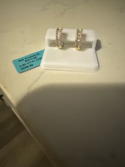 925 Moissanite Hoop Earrings 0.80 CTW VVS