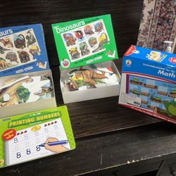 Dinosaur Floor Puzzles Math Concepts & Printing Numbers Book