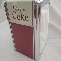 VINTAGE 1992 COCA COLA NAPKIN DISPENSER IN GREAT CONDITION 