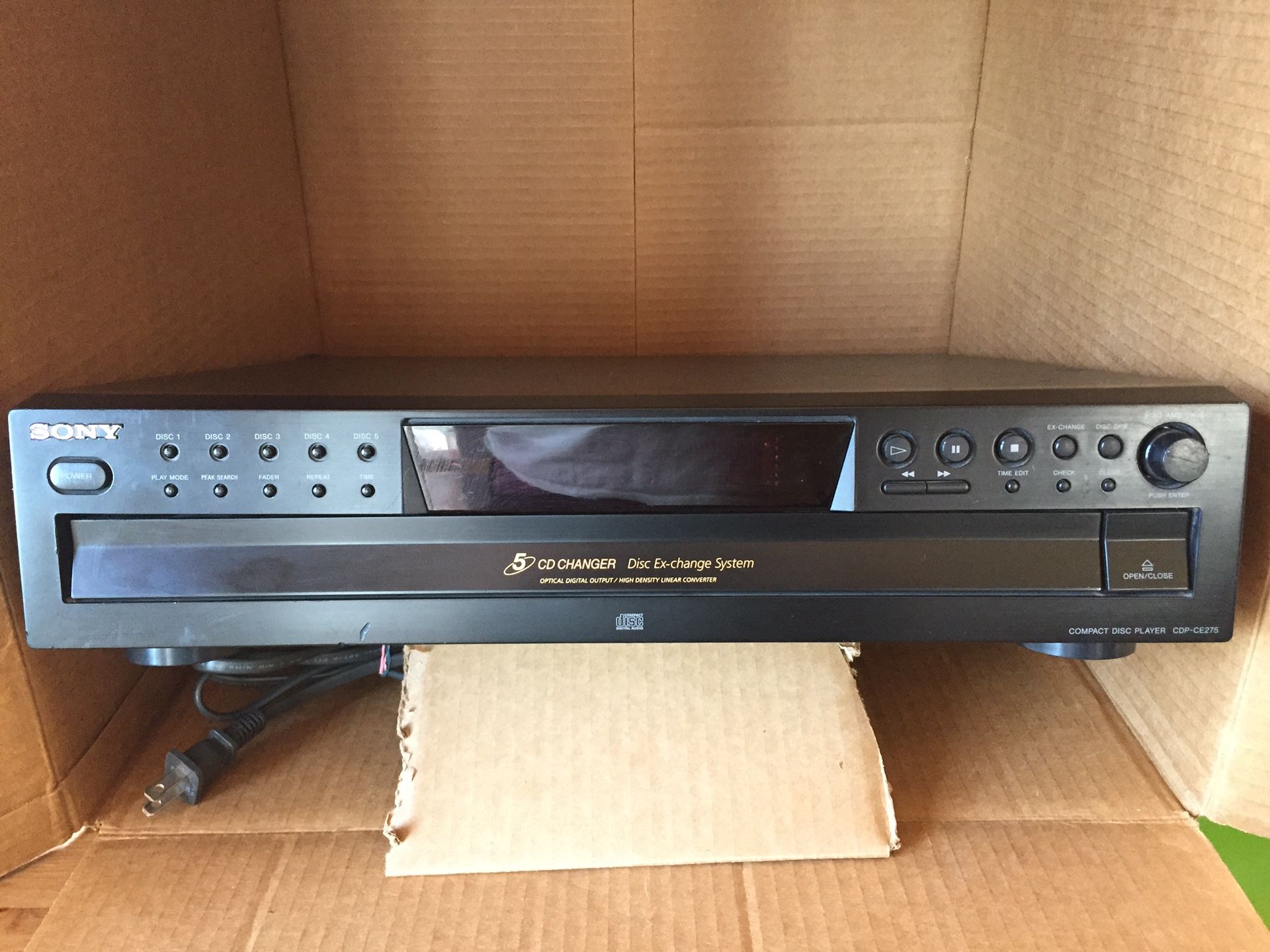 Sony CDP-CE275 5disc cd changer TESTED