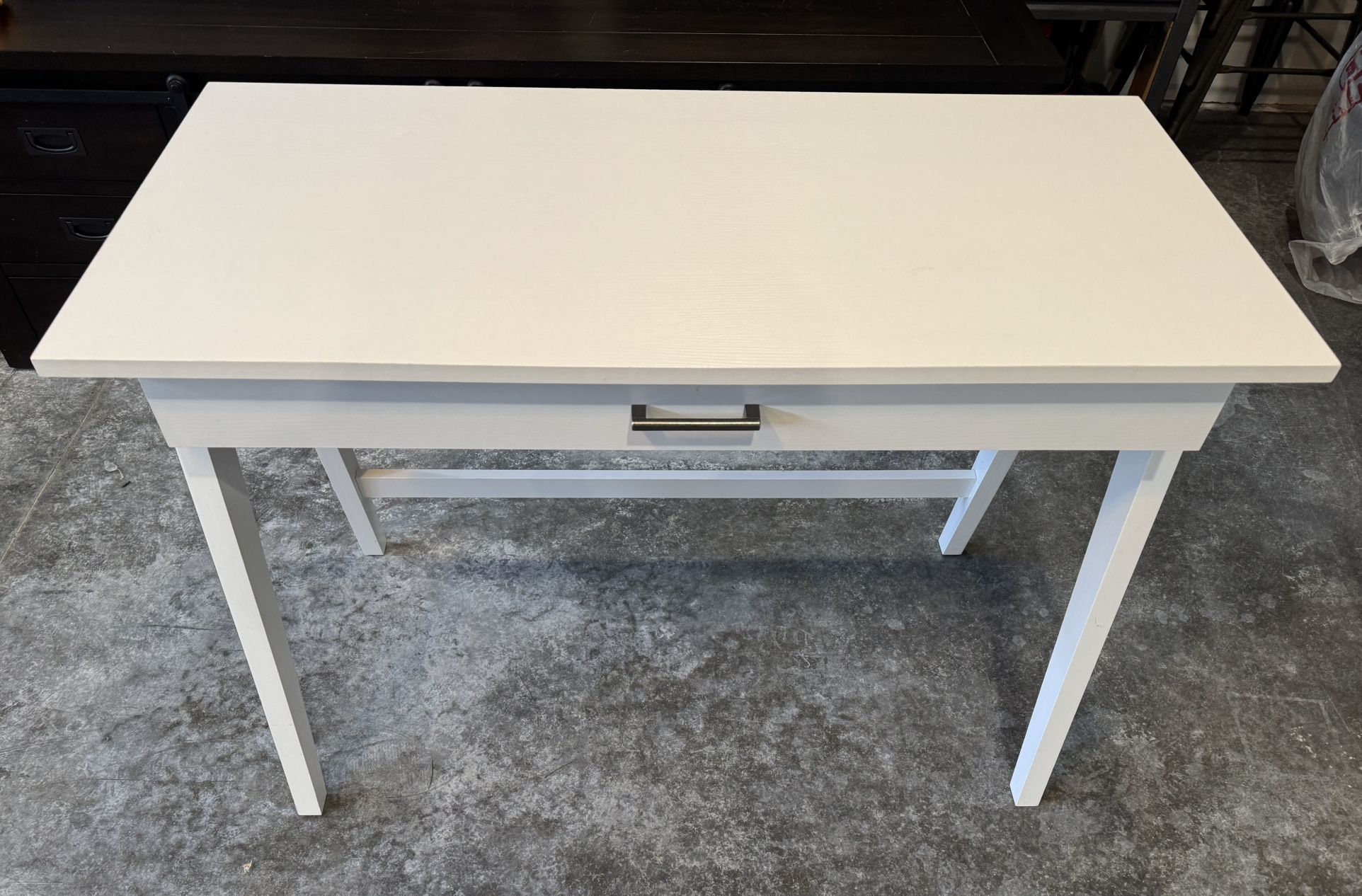 White Writing Desk with Drawer 