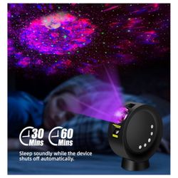Galaxy Star Projector with Remote Control, Adjustable Brightness, Time Setting - For Bedroom, Gaming, Home Theater Ceiling