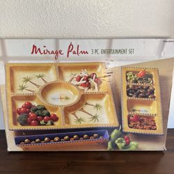 Palm Tree Serving Dishes