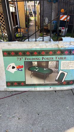Folding poker table 73”