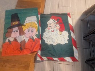 Holiday Flags Christmas And Thanksgiving. 